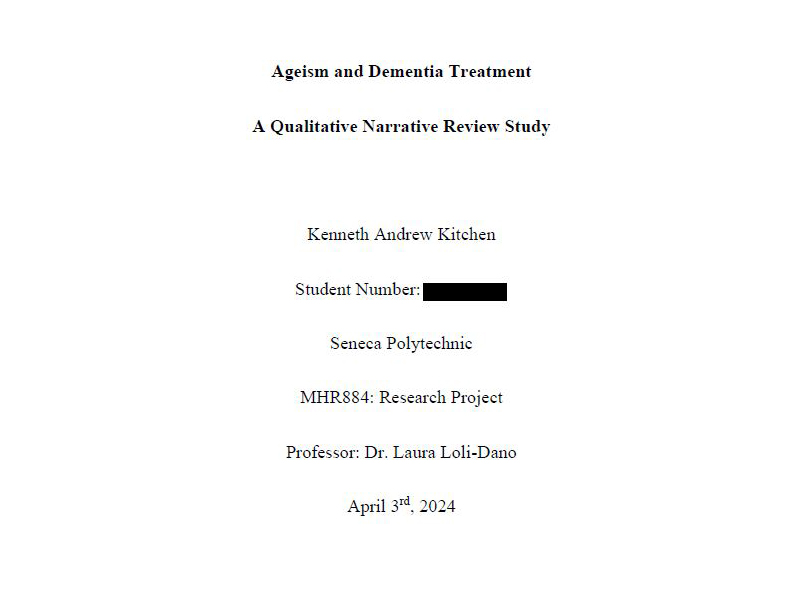 Ageism and dementia treatment: a qualitative narrative review study
