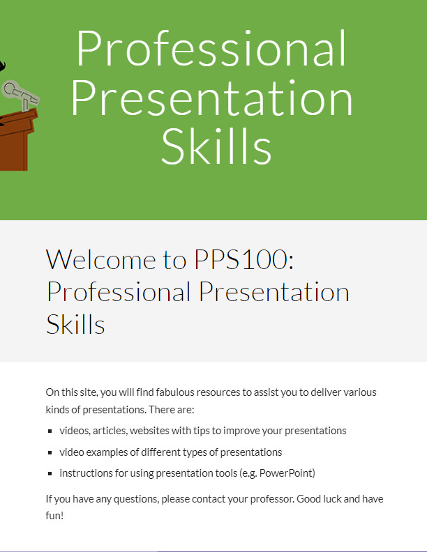 Professional Presentations